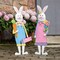 Set of 2 36"H Metal Bunny Yard Stakes or Standing Décor or Wall Décor